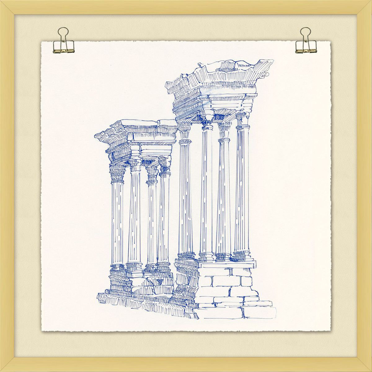 Wendover Art Group Indigo Columns 2 by Mat Sanders Single Picture